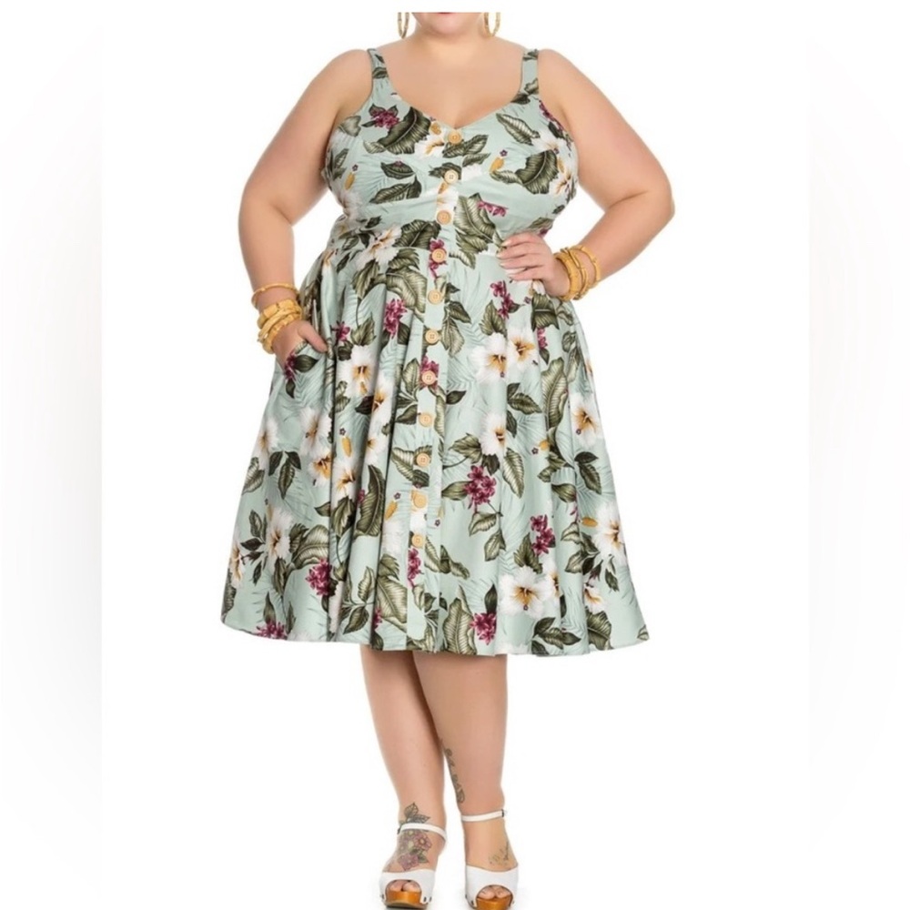 Hell Bunny Hawaiian print dress